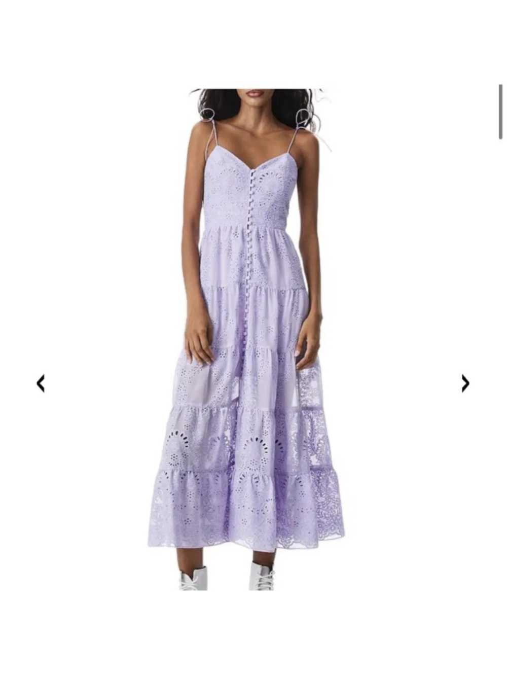 Women's Alice + Olivia Lavender Eyelet Maxi Dress Size 4